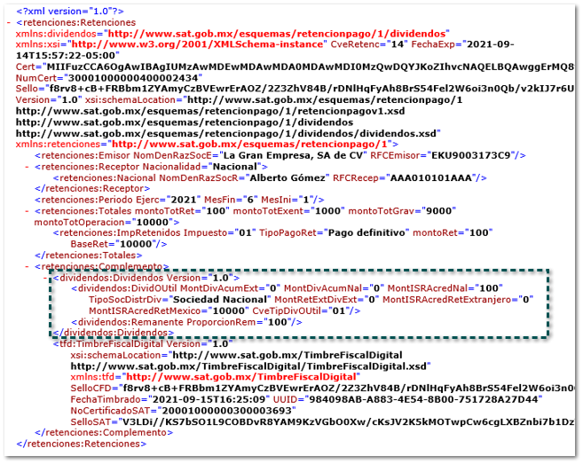 que es el xml de una factura